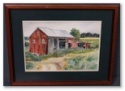 "Perrydell Barn" watercolor by Marian A. Wright