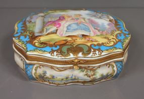 Hand Painted Box with Courtship Scene