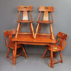 Country Kitchen Table and Four Chairs