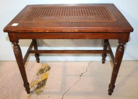Walnut Cane Seat Stool