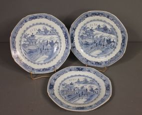 Three Canton China Plates