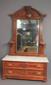 19th Century Walnut Eastlake Dresser with Marble