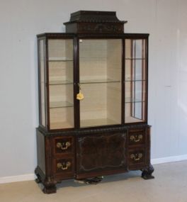 20th Century Carved Oriental Breakfront