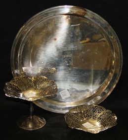 Fisher Silverplate Round Serving Tray,