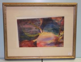 Abstract of Flowers, signed Esmer Thomas