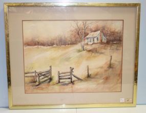 Large Version of "Days Gone By", Watercolor,