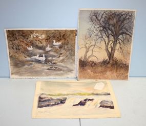 Three Watercolors by Esmer Thomas
