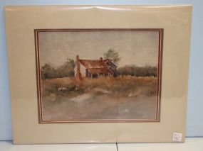 Watercolor of Shack "Days Gone By"