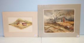 Two Watercolors signed by Esmer Thomas