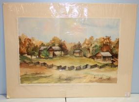 "French Camp" on Natchez Trace, signed Esmer