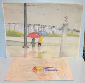 Two Watercolors by Esmer Thomas