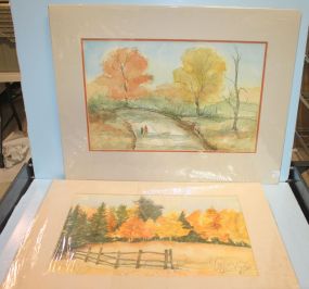 Two Watercolors signed by Esmer Thomas
