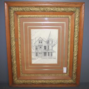 Pen and Ink of Victorian House