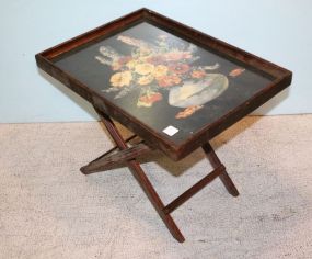Mahogany Folding Bed Tray