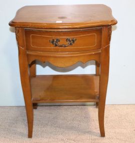 Pecan One Drawer Nightstand