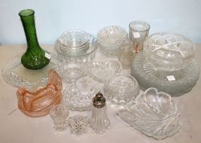 Group of Glass Plates, Vases & Dishes