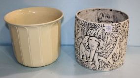 Two Ceramic Flower Pots