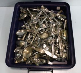 Large Lot of Plated Flatware
