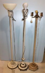 Three Vintage Floor Lamps