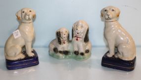 Group of Porcelain Dog Figurines