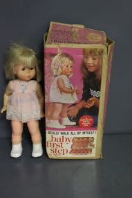  1964 Baby First Step Doll Description: 1964 Baby First Step Baby Doll 18"h