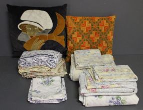  Group of Full Size Sheets and Two Pillows Description: Group of Full Size Sheets and Two Pillows