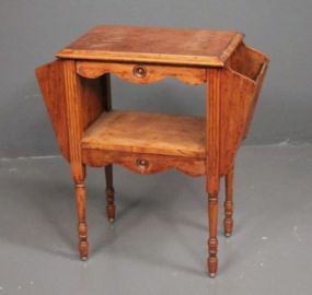  Vintage Telephone Table Description: Vintage Telephone Table; 18" w., 12" d., 26" h.