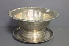  Vintage Punch Bowl and Tray Description: Vintage Punch Bowl and Tray