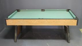  Pool Table Description: Pool Table with green felt top, 89"l, 39"w.