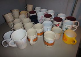  Group of Coffee Cups Group of Coffee Cups, approximately thirty-one coffee cups in various designs and sizes