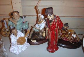  Five Chinese Porcelain Figurines Five Chinese Porcelain Figurines, tallest 10" h., one broken
