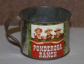  Ponderosa Ranch Tin Cup Ponderosa Ranch Tin Cup; 2 1/2" h., 3 1/2" dia.