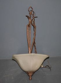  Metal Hanging Light 30"h., 13"d.