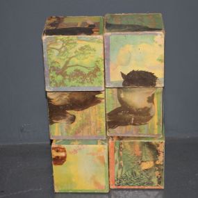  Six Paper Machete Puzzle Block Each block: 4"d