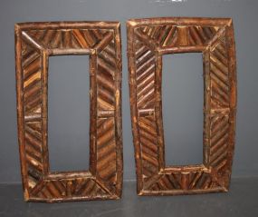  Two Wooden Frames 27"h., 14 1/2"w