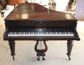  Rosewood John Broadwood & Sons, Inc. Piano #1347, Made in 1870, together with the piano stool. Rosewood John Broadwood & Sons, Inc. Piano #1347, Made in 1870, together with the piano stool. L. 6'11", w. 4'5"