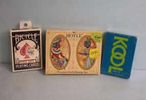  Group of Playing Cards Group of Playing Cards; Bicycle Rider Back Poker cards, Kool deck of cards, Hoyle, Double Deck bridge set