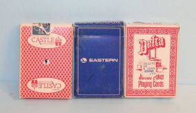  Group of Playing Cards Group of Playing Cards; Delta set of cards, Castle set of cards (hole in center), Eastern set of cards