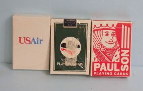  Group of Playing Cards Group of Playing Cards; three decks of cards; Skoal, US Air, Las Vegas - Greenville (linen finish)