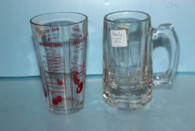  Glass Mug, Mixed Drink Recipe Glass Mug, 6" h. ; Glass, 6" h.