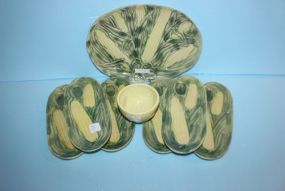  Russell Wright Small Porcelain Bowl, Made in Japan Ceramic Corn on the Cob Set Bowl, 4" dia.