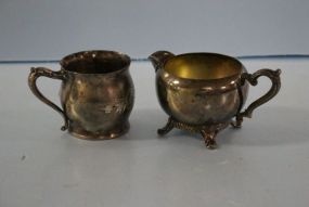  Silverplate Cup, Pitcher