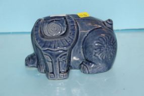  Ceramic Blue Bull 6" w.
