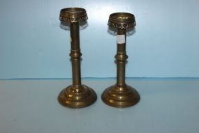  Pair Brass Candlesticks 10 1/2" h.
