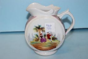  Hand Painted Small Pitcher 5 1/2" h.