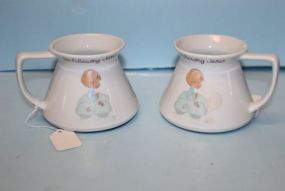  Two 1986 Precious Moments Mugs