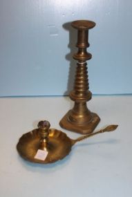  Brass Candlestick, Brass Candlestick with Handle