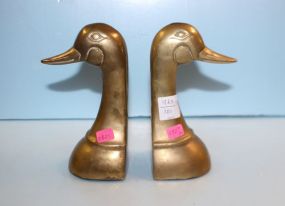  Pair Duck Head Bookends 6 1/2" h.