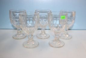  Set of Five Stem Glasses