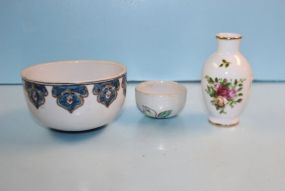  Saki Cup, Small Vase, Lid to Ginger Jar Vase, 4 1/2" h.